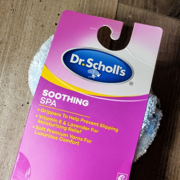 NWT Dr. Scholl's Women's Soothing Spa Socks Blue Low Cut 4-10 Shoe Size 3 Pairs - Picture 7 of 12